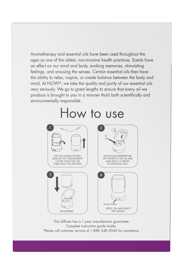 FireMist™ Lantern Rechargeable Diffuser Box Left Side