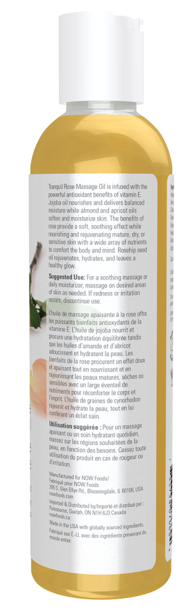 Tranquil Rose Massage Oil - 8 fl. oz. Bottle Right