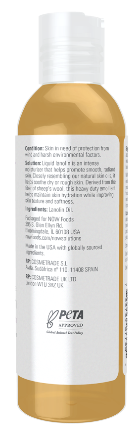 Liquid Lanolin Pure - 4 oz Bottle Right
