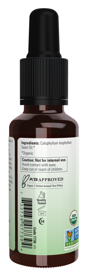 Tamanu Oil, Organic Dropper Bottle Left