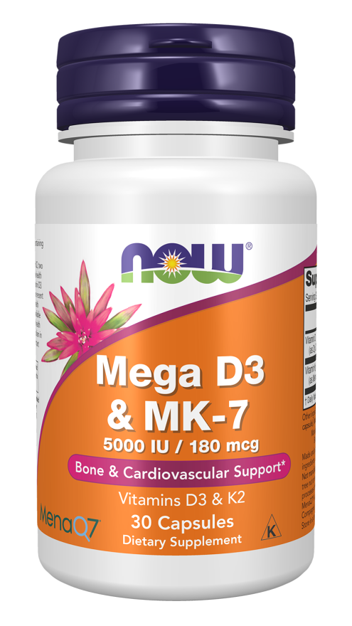 Mega D3 & MK-7 - 30 Capsules Bottle Front