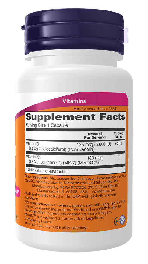 Mega D3 & MK-7 - 30 Capsules Bottle Right