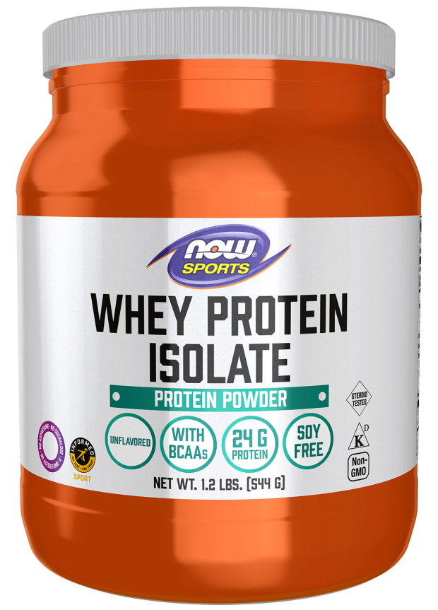 Whey Protein Isolate, Unflavored Powder - 1.2 lb. Bottle front