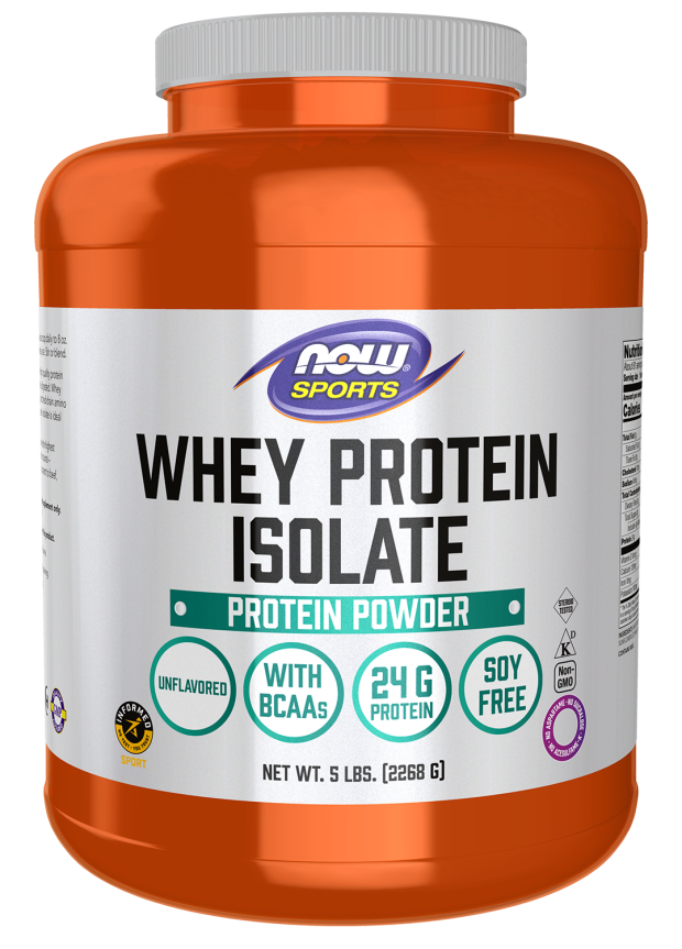 Whey Protein Isolate, Unflavored Powder - 5 lbs. Bottle Front