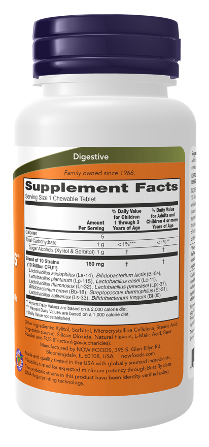 BerryDophilus™ Extra Strength 10 Billion - 50 Chewables Bottle Right