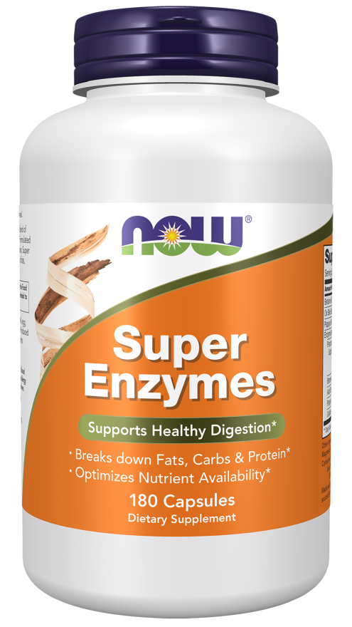 Super Enzymes - 180 Capsules Bottle Front