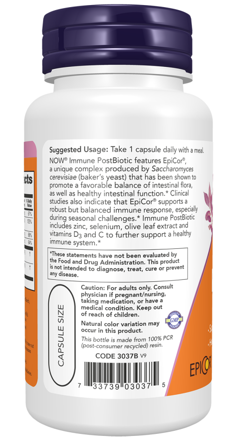 Immune PostBiotic - 60 Capsules Bottle Left