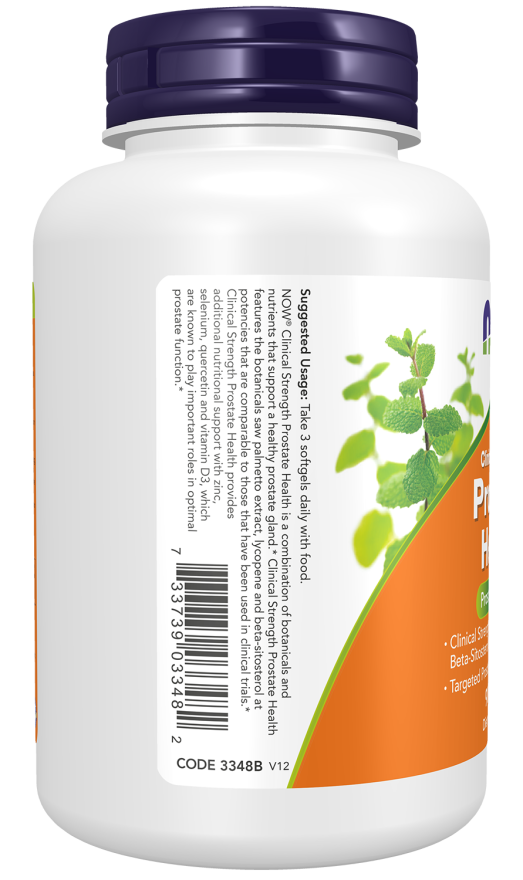 Prostate Health Clinical Strength - 90 Softgels Bottle Left