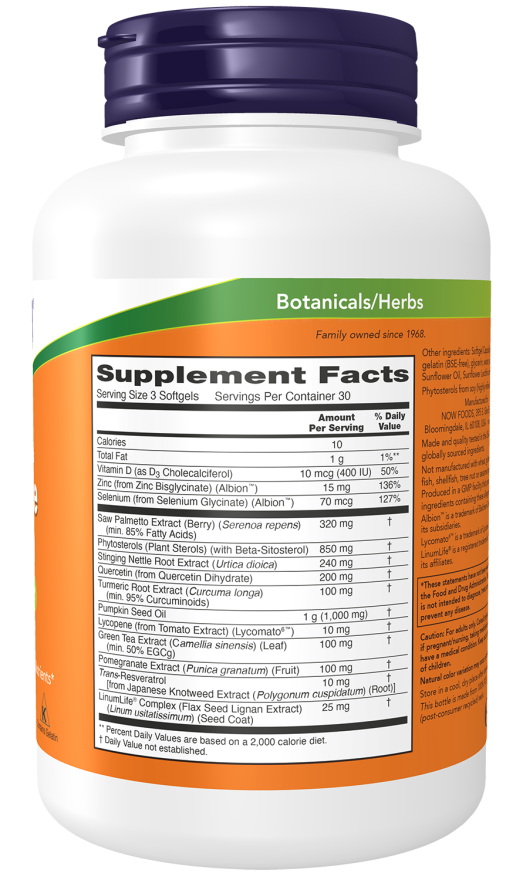 Prostate Health Clinical Strength - 90 Softgels Bottle Right