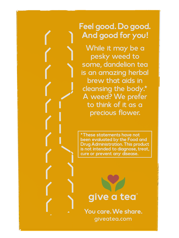 Dandelion Tea, Organic - 24 Tea Bags Box Left