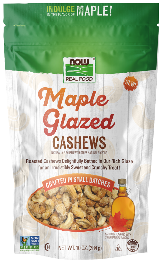 Cashews, Maple Glazed 10 oz. Bag Front