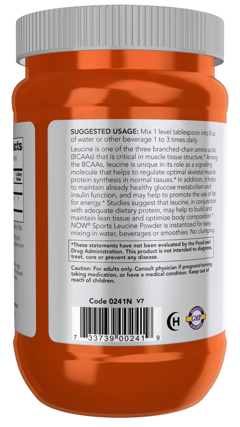 L-Leucine Powder - 9 oz. Bottle Left