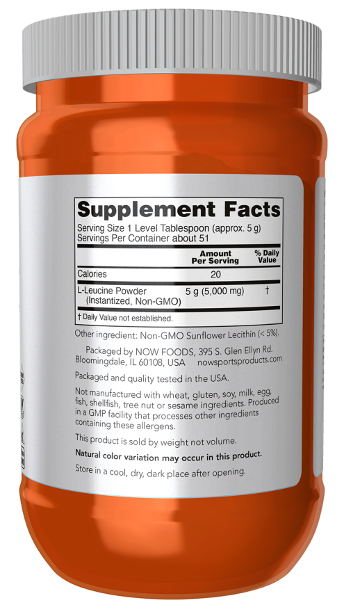 L-Leucine Powder - 9 oz. Bottle Right