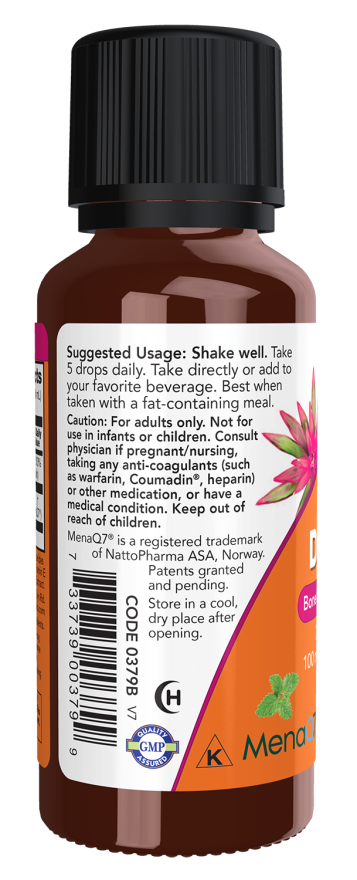 Liquid D-3 & MK-7 - 1 fl. oz. Bottle Left