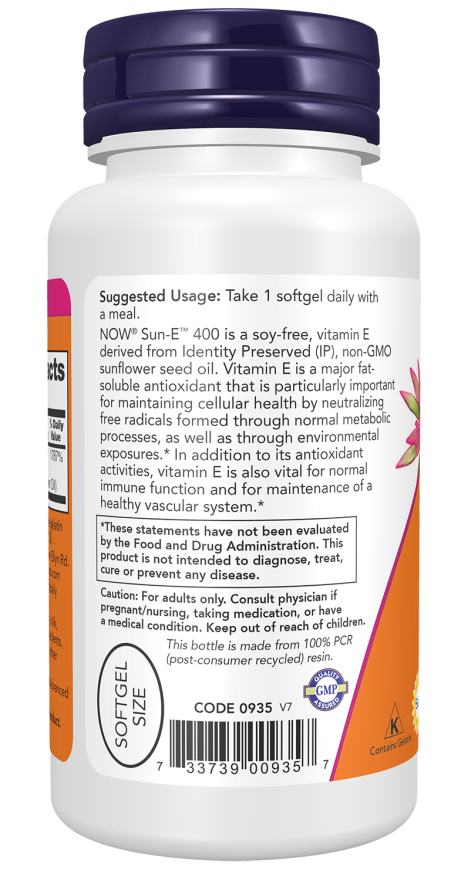 Sun-E™ 400 - 60 Softgels Bottle Left