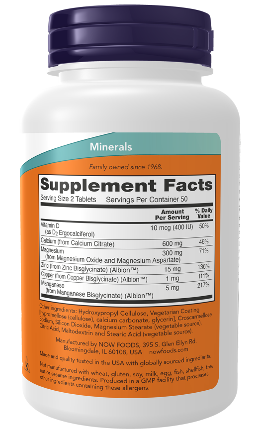 Calcium Citrate - 100 Tablets Bottle right