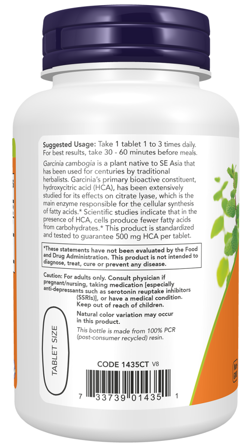  Garcinia 1,000 mg - 120 Tablets Bottle Left