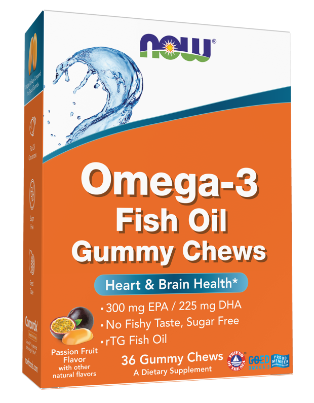 Omega-3 Fish Oil - 36 Gummy Chews Box Front