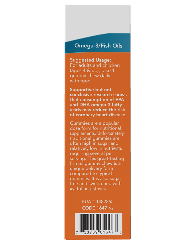 Omega-3 Fish Oil - 36 Gummy Chews Box Right