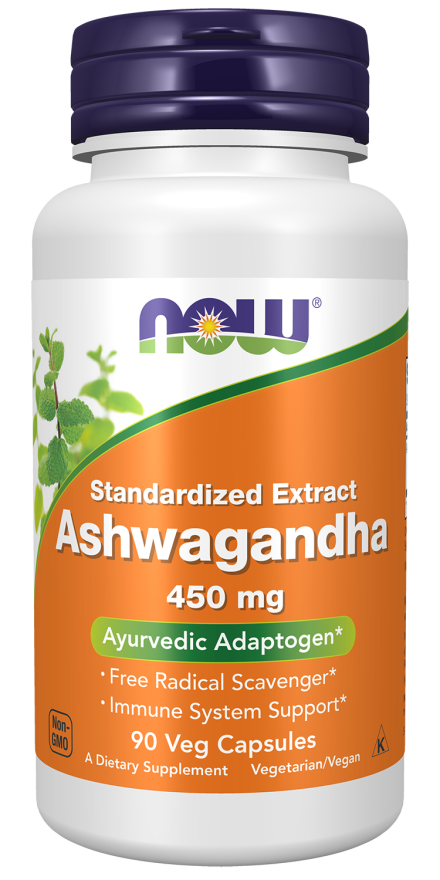Ashwagandha 450 mg - 90 Veg Capsules Bottle Front