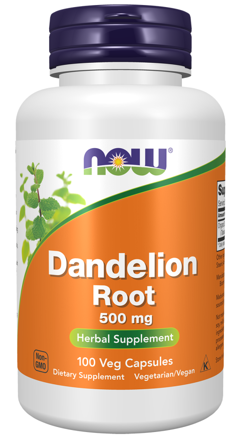 Dandelion Root 500 mg - 100 Veg Capsules Bottle Front