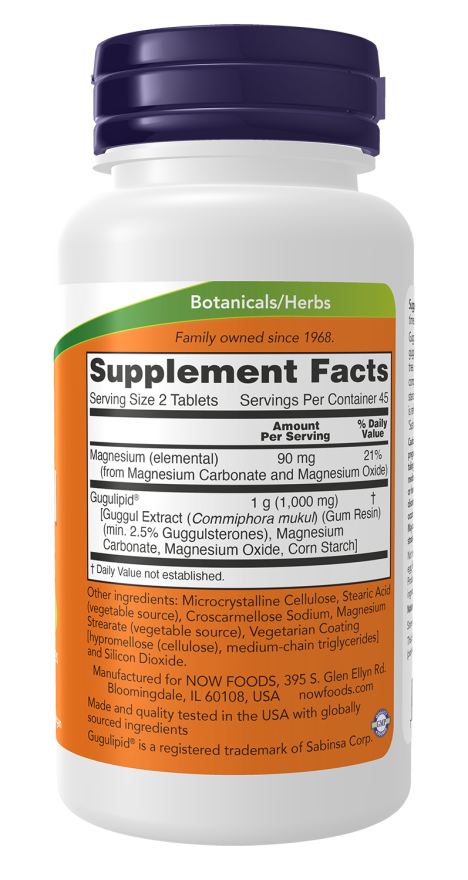 Guggul Extract - 90 Tablets Bottle Right