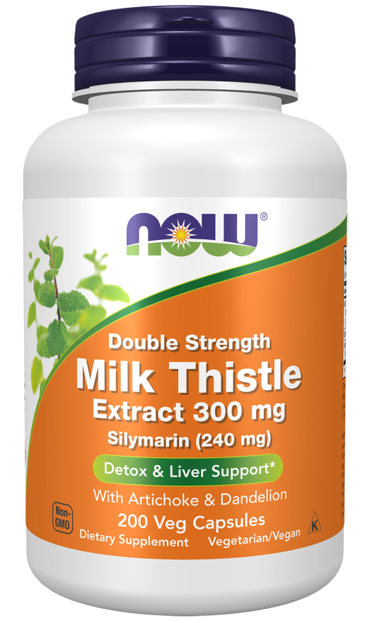 Silymarin, Double Strength 300 mg - 200 Veg Capsules Bottle Front