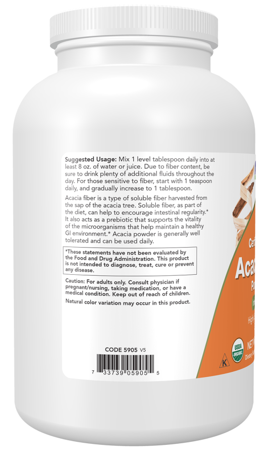 Acacia, Organic Powder - 12 oz. Bottle left