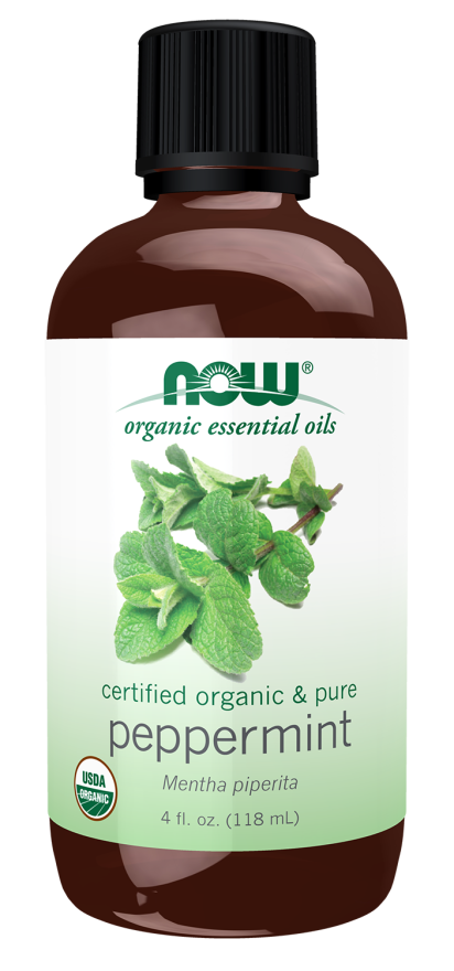 Peppermint Oil, Organic - 4 fl. oz. Bottle Front