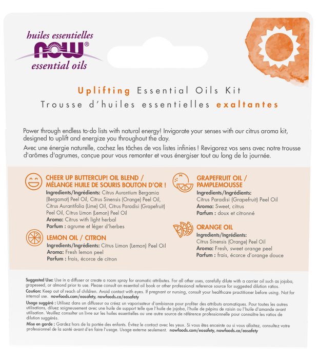 Put Some Pep in Your Step Essential Oils Kit Box Back