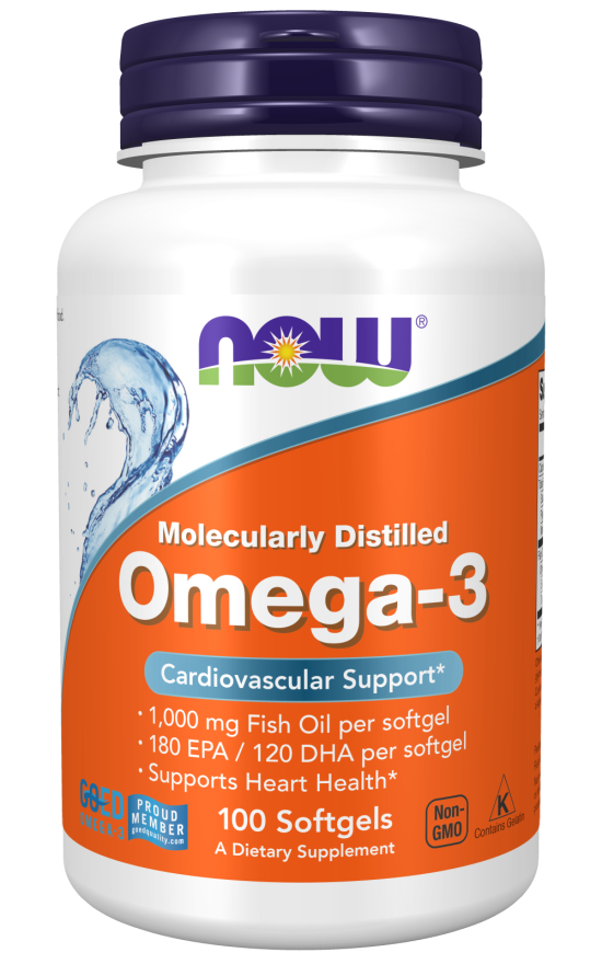 NOW Omega 3 Molecularly Distilled Softgels | Now