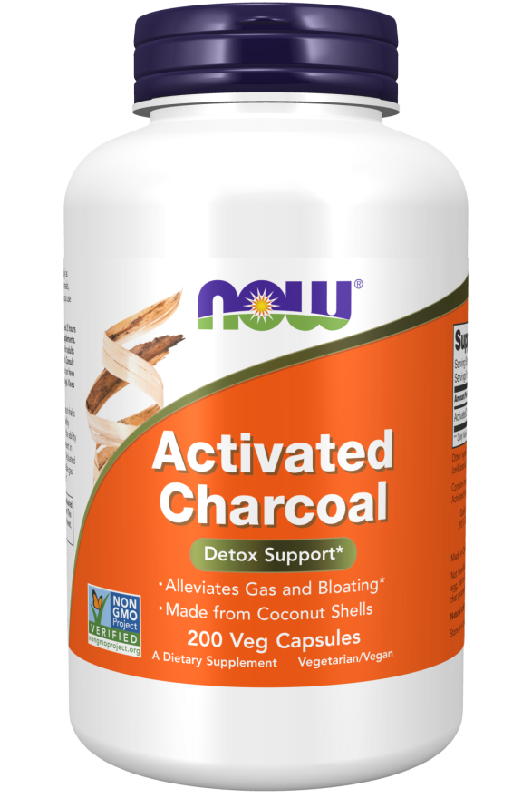 Activated Charcoal Veg Capsules NOW Foods