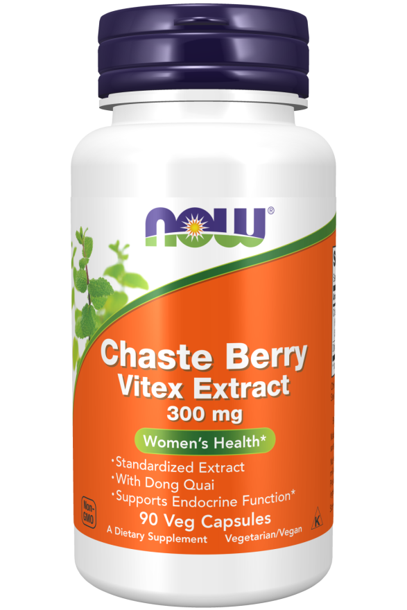 Vitex Extract NOW Foods 300mg x 90 Veg Capsules Chaste Berry 