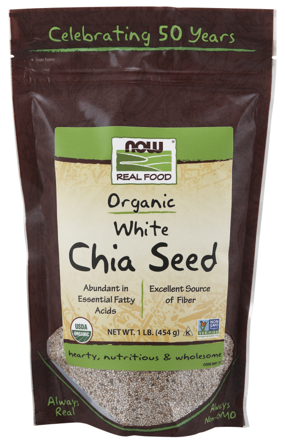 White Chia Seeds NOW Foods
