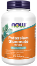 Potassium Gluconate 99 mg Vegetarian - 250 Tablets Bottle