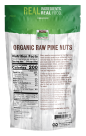 Pine Nuts, Raw Organic - 8 oz. Back Bag