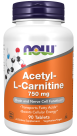 Acetyl-L-Carnitine 750 mg - 90 Tablets Bottle Front