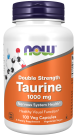 Taurine, Double Strength 1000 mg - 100 Veg Capsules Bottle Front