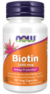 Biotin 1000 mcg - 100 Veg Capsules bottle front