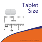 Vitamin C-500 - 100 Tablets Size Chart .70 Inch