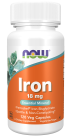 Iron 18 mg - 120 Veg Capsules Bottle Front