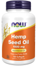 Hemp Seed Oil 1000 mg - 120 Softgels Bottle Front