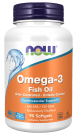 Omega-3, Molecularly Distilled & Enteric Coated - 90 Softgels Bottle Front