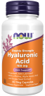 Hyaluronic Acid, Double Strength 100 mg - 60 Veg Capsules Bottle Front