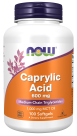 Caprylic Acid 600 mg - 100 Softgels Bottle Front