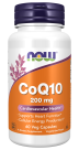 CoQ10 200 mg - 60 Veg Capsules Bottle Front