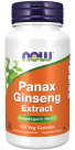 Panax Ginseng Extract - 100 Veg Capsules Bottle Front