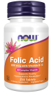 Folic Acid 800 mcg with Vitamin B-12 - 250 Tablets bottle front