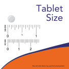 Folic Acid 800 mcg with Vitamin B-12 - 250 Tablets size chart .25 inch