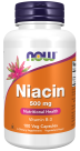 Niacin 500 mg - 100 Capsules Bottle Front